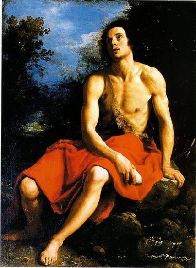 Cristofano Allori John the Baptist in the desert oil painting picture